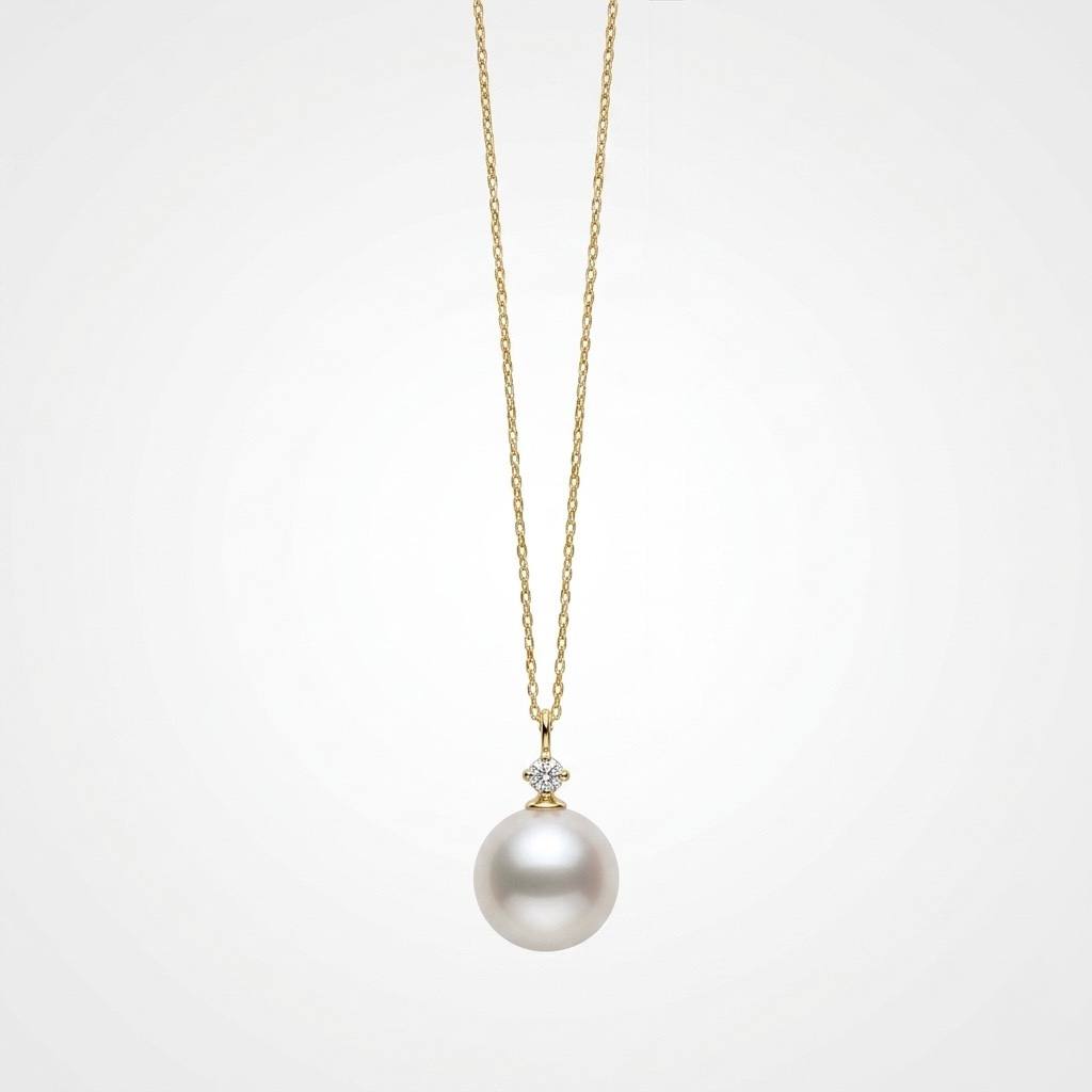 Pearl with Diamond Pendant Necklace