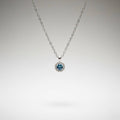 Platinum Aquamarine Diamonds Necklace