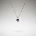 Platinum Amethyst Diamonds Necklace